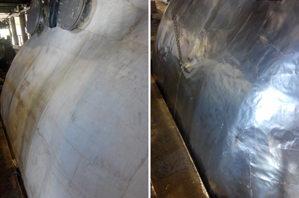 哈鍋?lái)椖浚哄仩t本體保溫--纖維布+耐高溫漆-火龍耐材提供